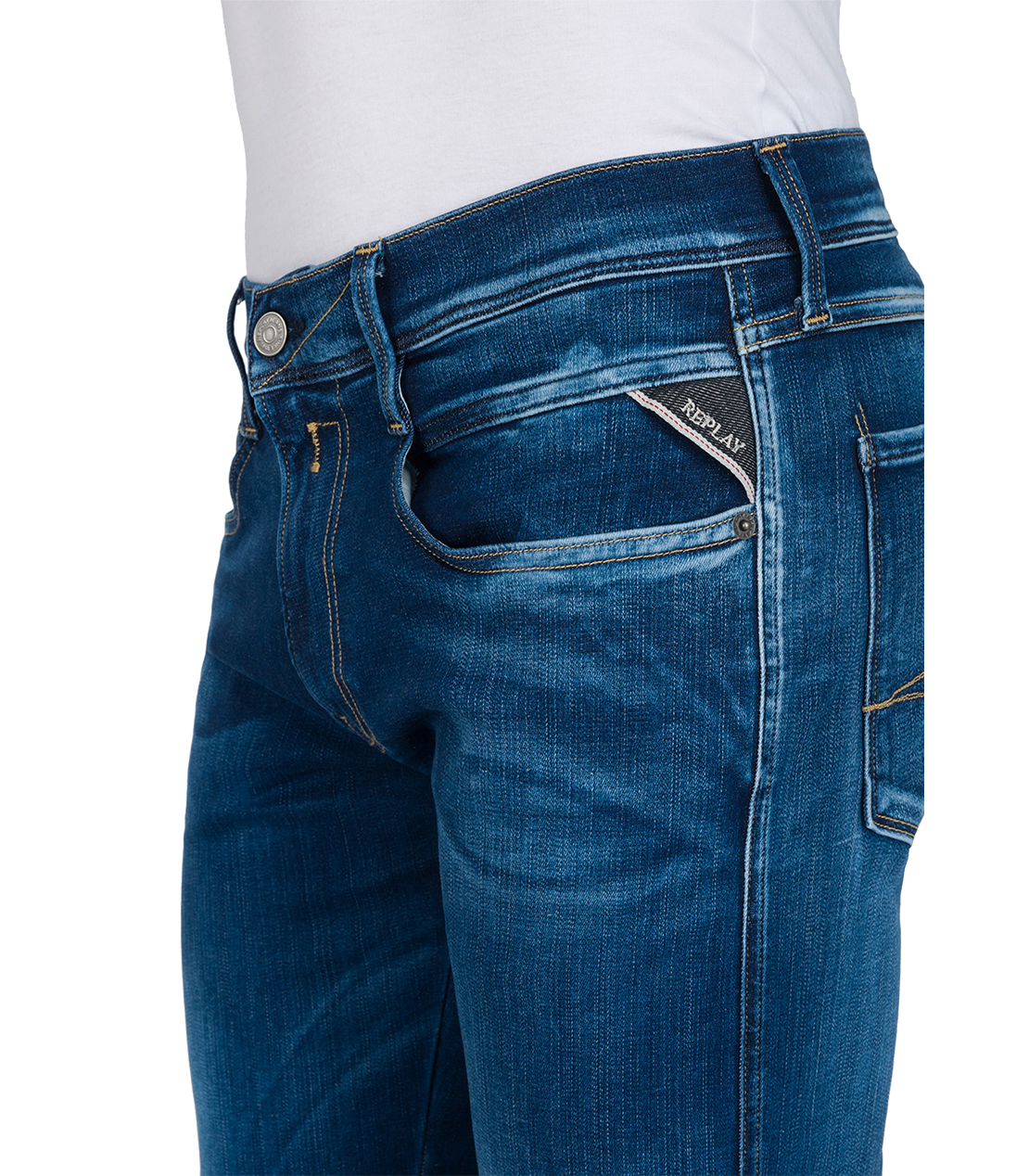 ANBASS 11.5OZ HYPERFLEX サーフブルーインディゴストレッチデニム 詳細画像 インデイゴ 4